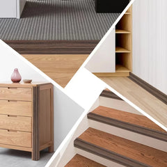 Self-Adhesive PVC Wood Grain Wall Edge and Corner Protector | Easy Cut Reusable Strip close-up view