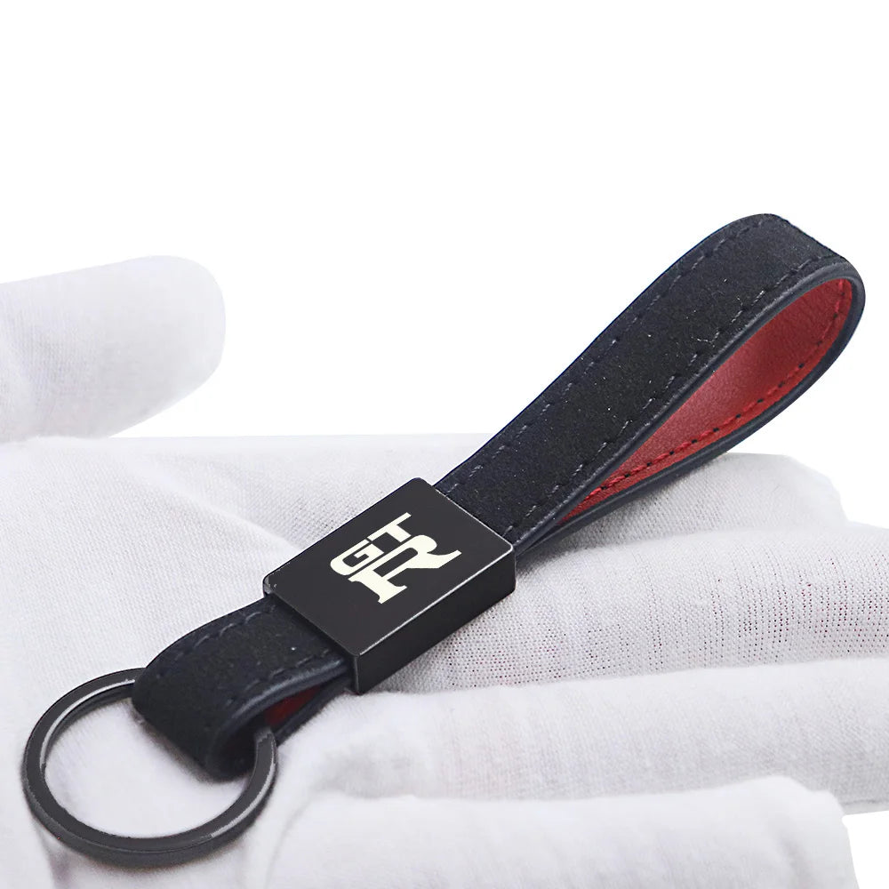 Nissan GT-R Keychain | Premium Leather Car Key Ring for R35 Enthusiasts alternate view