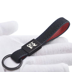 Nissan GT-R Keychain | Premium Leather Car Key Ring for R35 Enthusiasts alternate view