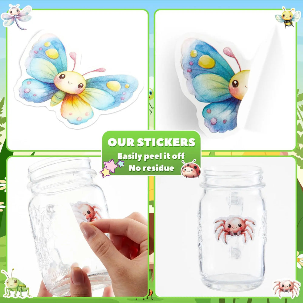 1 Roll Spring Insect Stickers Decal Reward Cute Office Supplies Incentives Animals St lifestyle view