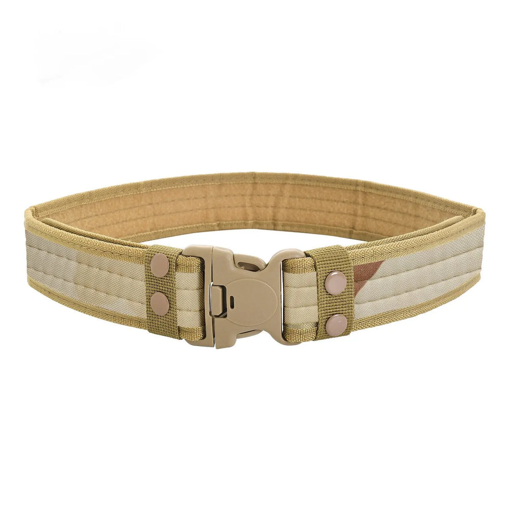 New Style Men's Quick-Release Tactical Belt - Outdoor Camouflage Nylon Wide Waist Belt f detail view