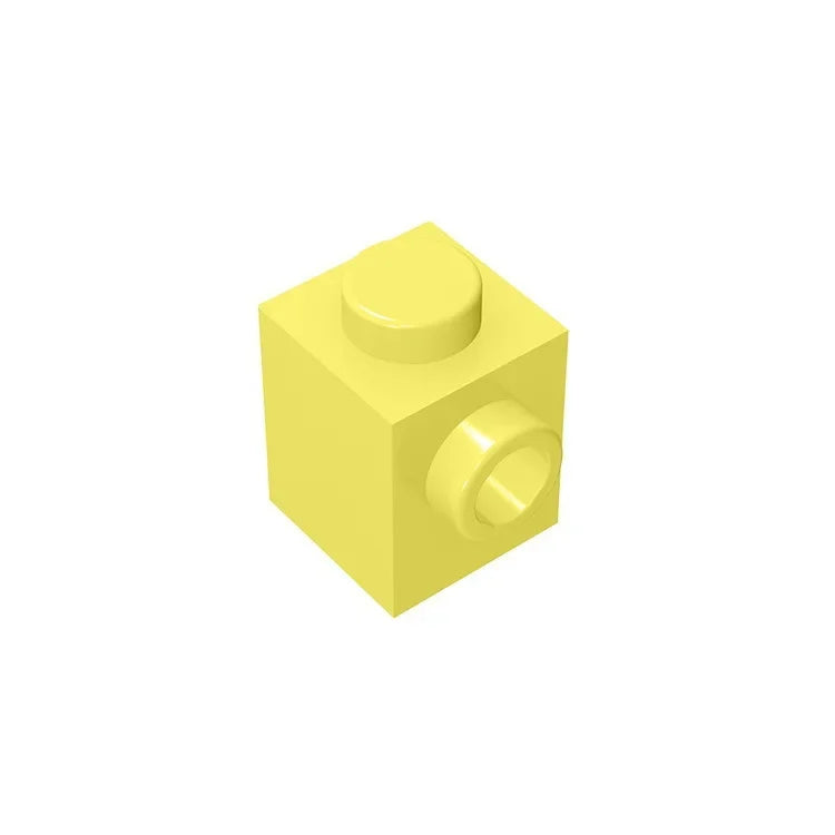 Gobricks GDS-635 BRICK 1X1 W. 1 KNOB | Single Side Bump Building Block Compatible w additional angle
