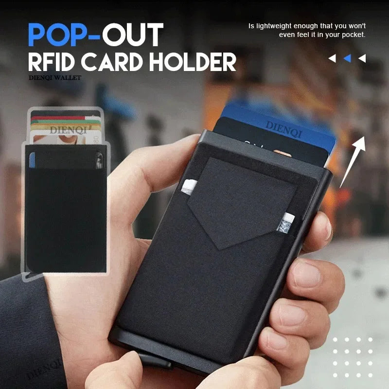 DIENQI Rfid Credit Card Holder | Smart Minimalist Aluminium Wallet alternate view