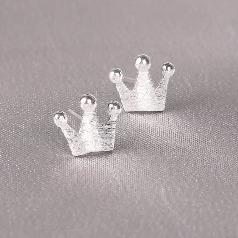 925 Silver Needles Lovely Mini Stud Earrings Women Cute Heart Star Moon Daisy Christm alternate view