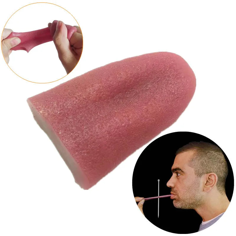 Halloween Fake Tongue Realistic Prop | Stretchable Horror Party Accessory alternate view