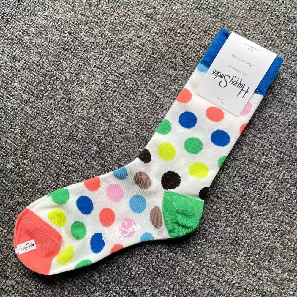 Multicoloured Socks Women Men Sports Socks Funky Dress Socks Casual Cotton additional angle