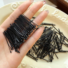 3.5CM Ultra-Invisible Black Straight Line Hair Clip Long-Lasting U-shaped Needle Lady Hairpins Curly Wavy Grips Women Bobby Pins
