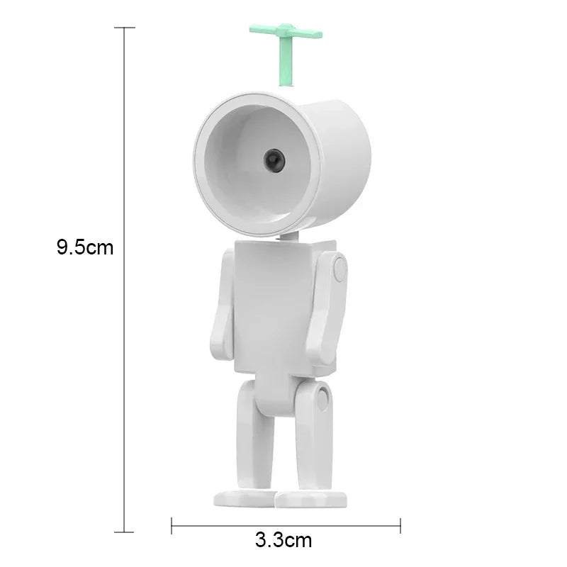 Creative Astronaut Magnetic Night Light | LED Mini Square Robot Desk Lamp close-up view