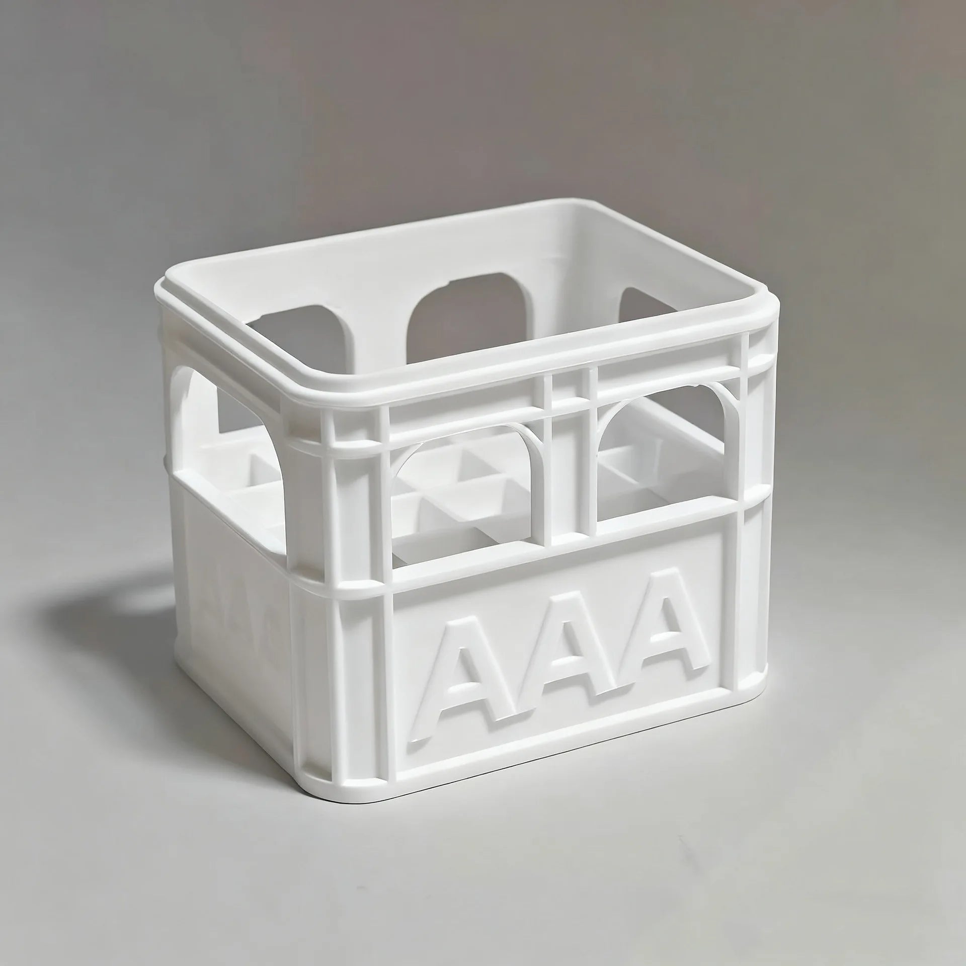 3D Printed Beer Crate Style Stackable Battery Storage Box | AA AAA 18650 21700 9V Org lifestyle view