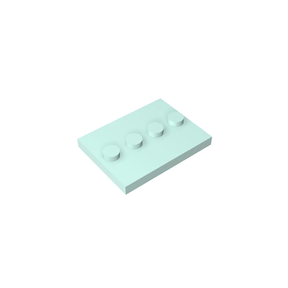 Gobricks GDS-980 Tile, Modified 3 x 4 with 4 Studs in Center | Compatible Building Bl lifestyle view