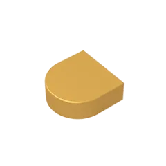 Gobricks Tile Round 1 x 1 Half Circle Extended | Compatible Brick Building Block lifestyle view