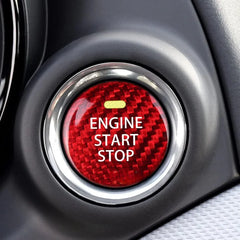 Carbon Fiber Engine Start Button Cover for Mazda detail view