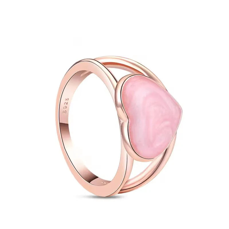 Hot selling new 925 sterling silver mini Snoopy Christmas pink diamond love orchid ring detail view