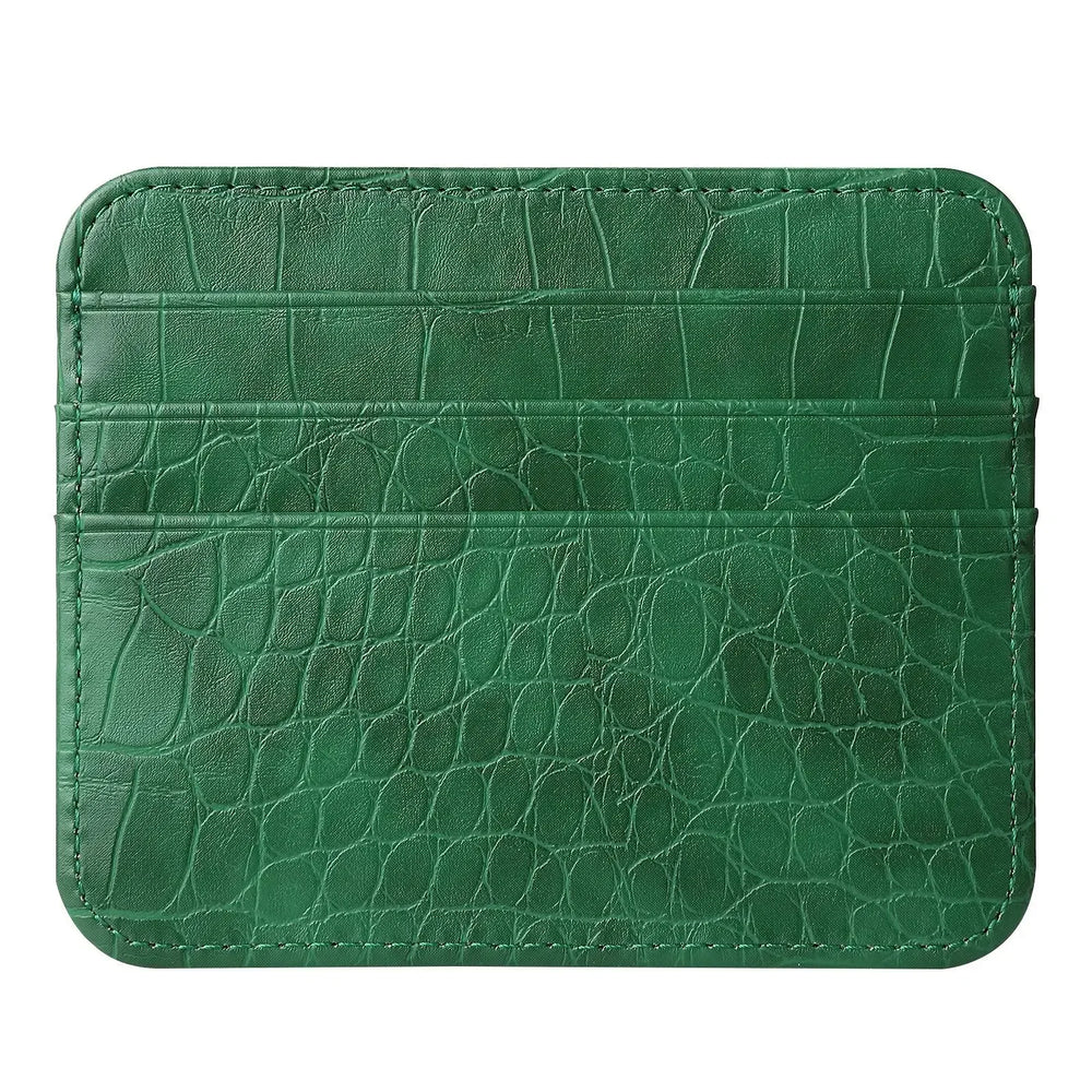 Slim Thin Mini ID Card Holder | PU Leather Credit Card Case for Men and Women alternate view