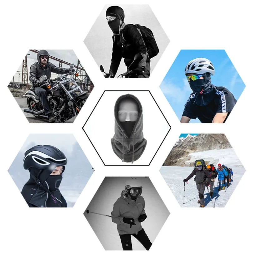 Winter Thermal Neck Warmer | Windproof Fleece Balaclava for Skiing and Cycling additional angle