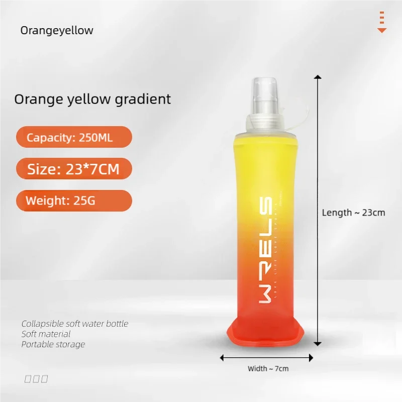 Sport Water Bottle TPU Folding Soft Flask Drink Portable Water Bottle High Flow Run additional angle