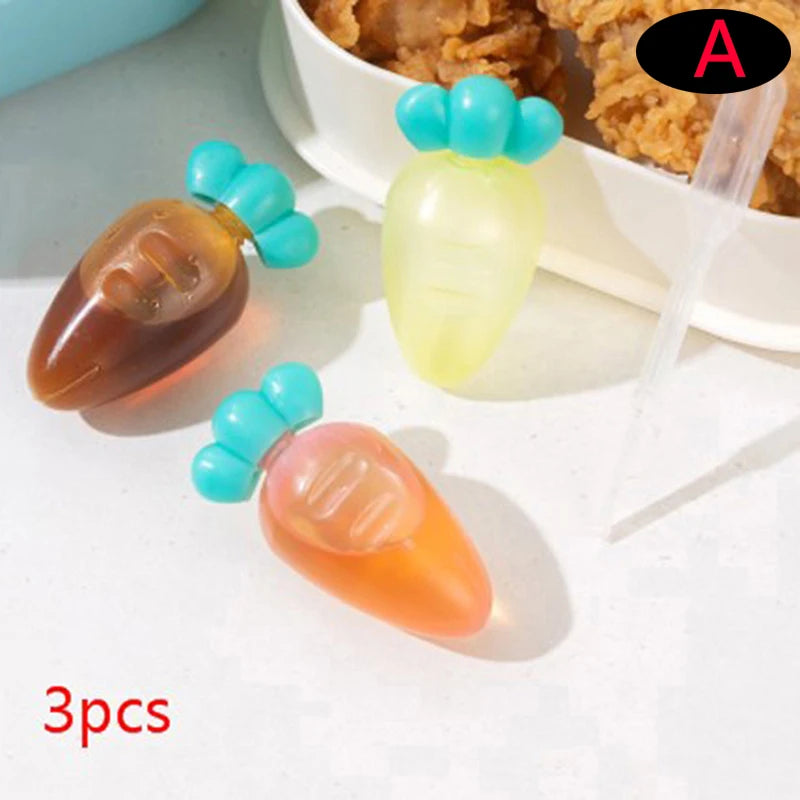 1-6Pcs Mini Seasoning Sauce Bottle Portable Tomato Ketchup Bottle Salad Dressing Contain detail view