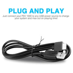 USB Data and Power Charger Cable for PS Vita 1000 | 1.2M Long Cord close-up view