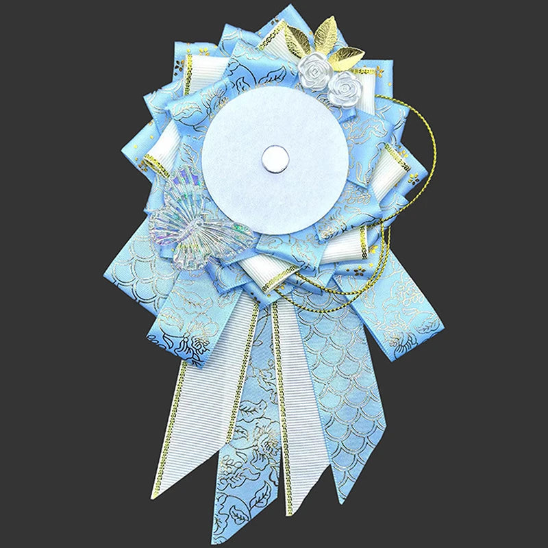 Ribbon Cosplay Bags Rosette Protection Flower Pin Holder Badge Accessories Fill Backpack detail view