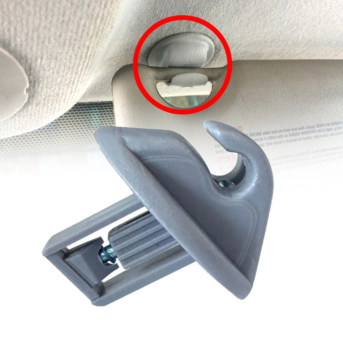 2x Sun Visor Bracket Holder Clips For Renault Mascott Master Trafic Opel Vauxhall Movano Vivaro Nissan Kubistar 8200449006