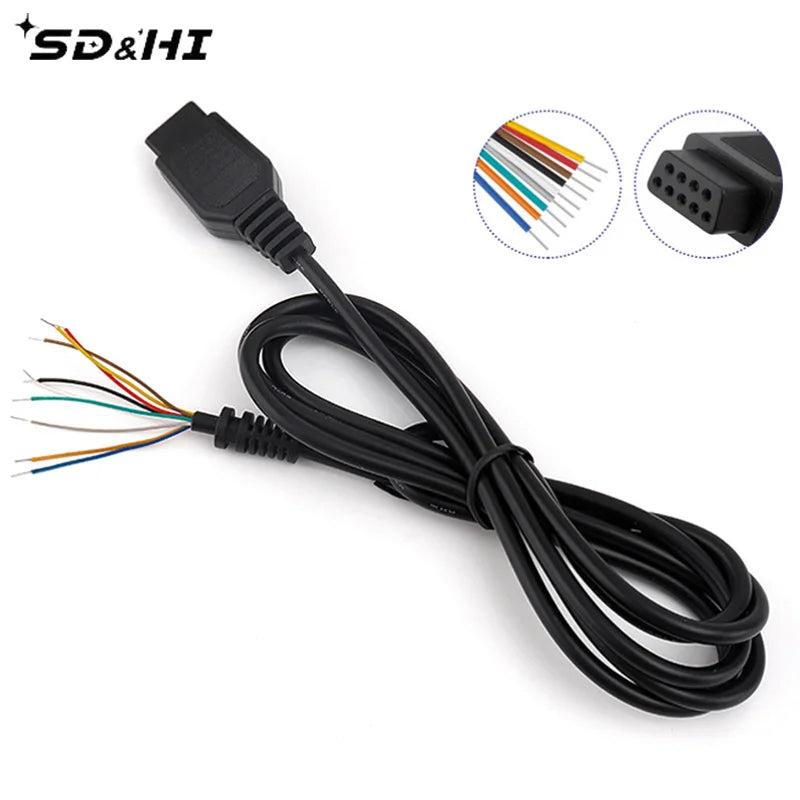 Cable For 2 MD 2 Control Cable For Mega Drive 2 Gamepad Controller Extend Cord 9Pin G alternate view