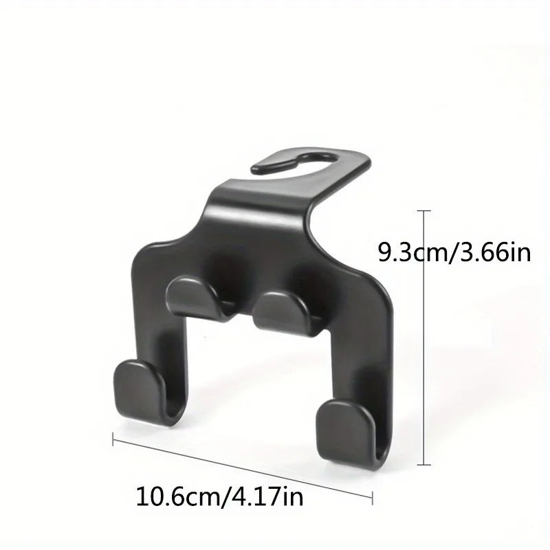1/2/4pc Multifunctional Car Seat Back Hook Double Head Phone Hanger Headrest Hangin additional angle