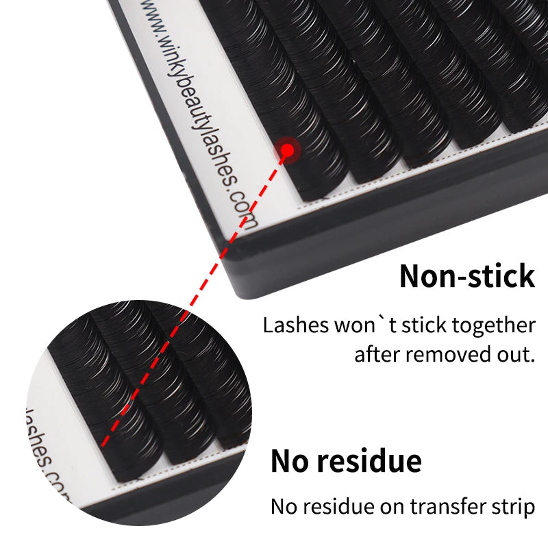 Winky Beauty 12 Rows Faux Mink Individual Eyelash Extensions | Soft and Thick Lashes lifestyle view