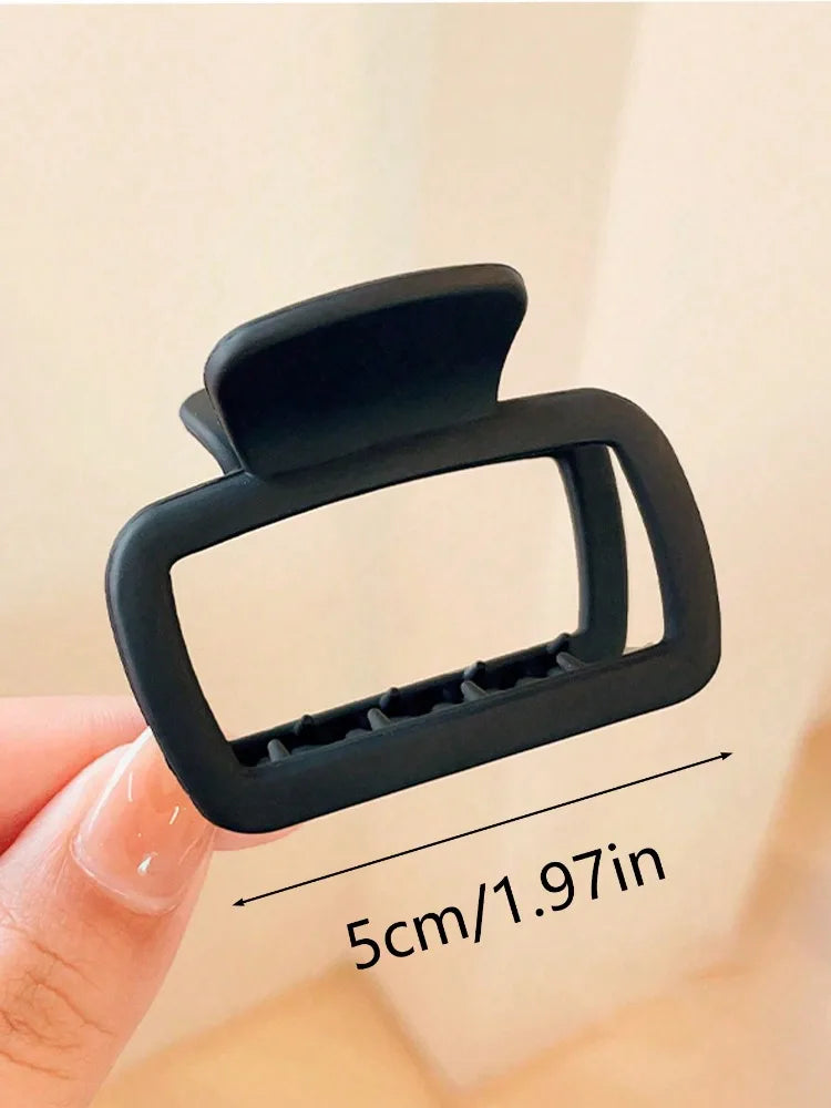4pcs Women's Square Lightweight Hair Claw Clip Fashionable Elegant Hair Accessory Cli lifestyle view