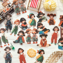 Journal GO 30pcs Cute Girl Stickers DIY Planner Scrapbooking Collage Junk Journal Dairy Notepad Phone Case Lovely Paradise Decal