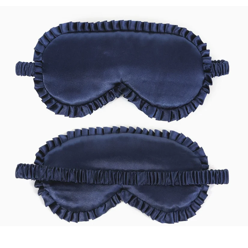Silk Sleep Mask with Elastic Band and Lace Trim | Lightproof Breathable Eye Cover alternate view