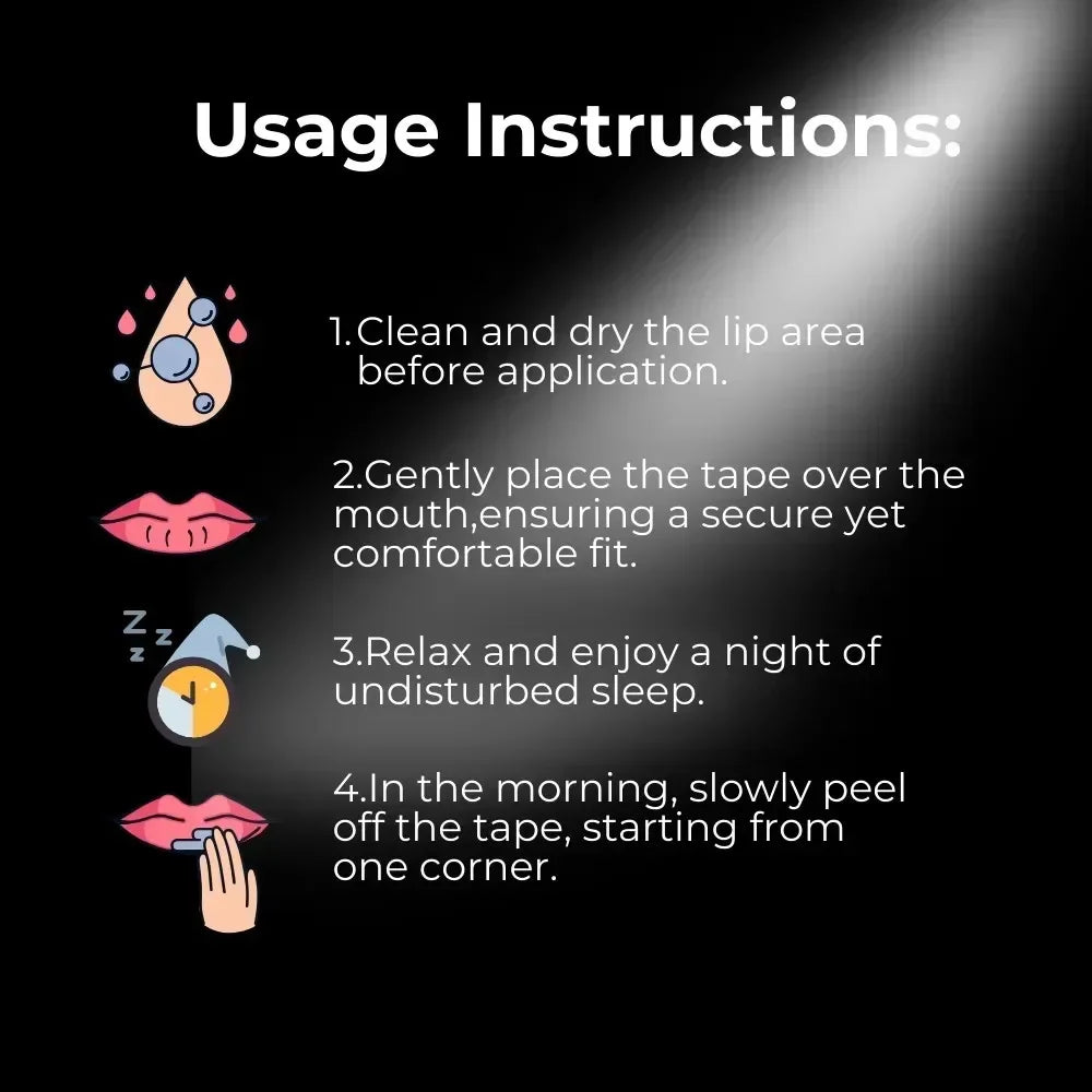30 Anti-Snoring Mouth Tape Strips | Sleep Aid for Nasal Breathing and Dry Mouth Rel additional angle