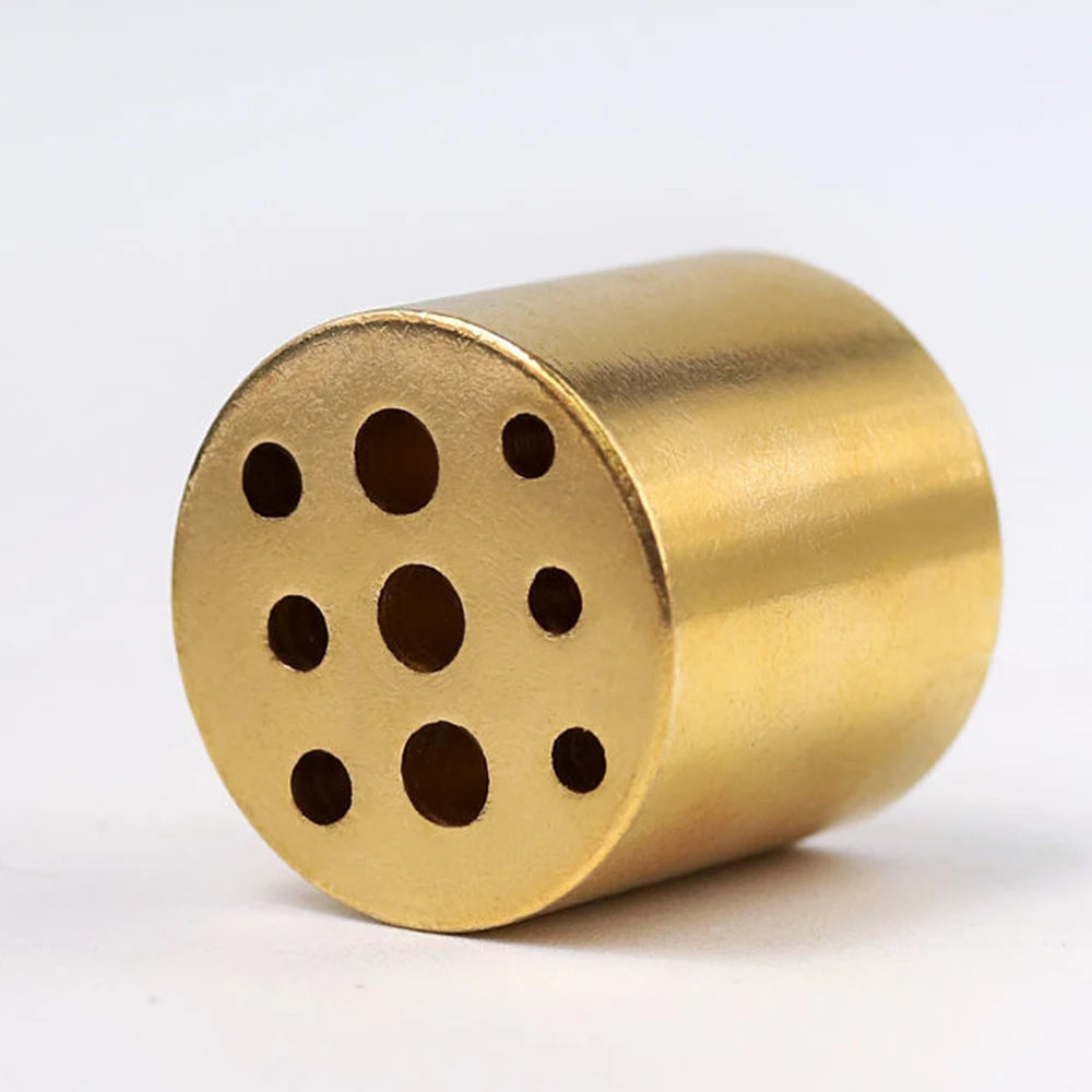 Pure Brass 9-Hole Incense Holder | Universal Incense Stick Burner for Sandalwood, S additional angle