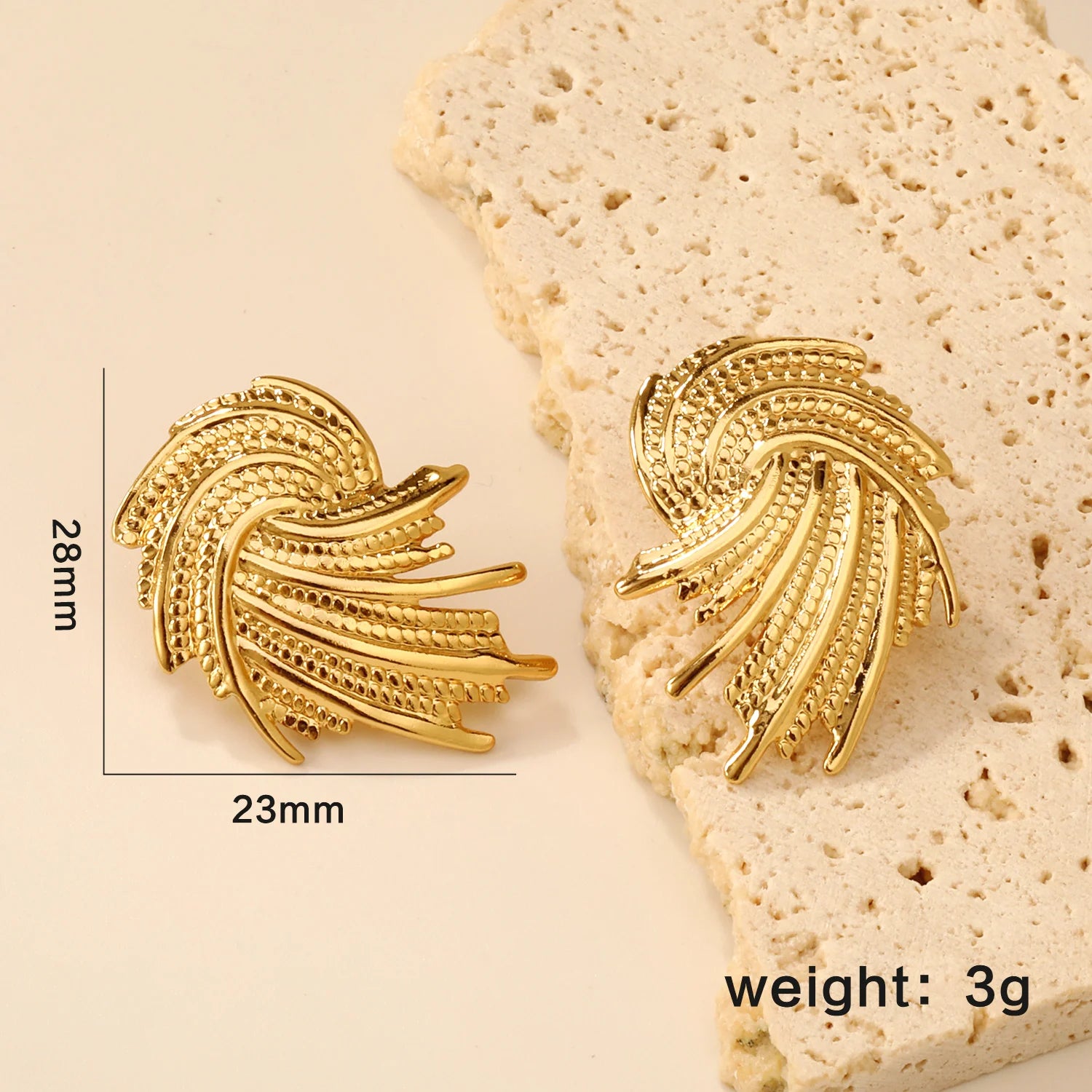 LUXUKISSKIDS Fairy Flower Earrings Stud | Gold-Plated Stainless Steel Piercing Jewelr alternate view