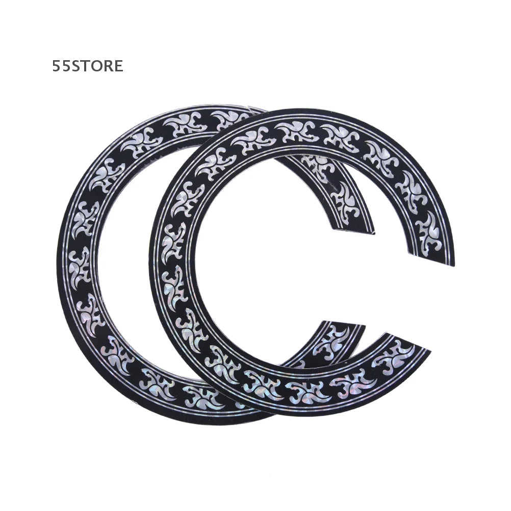 104mm 94mm Inch Size Hard PVC Guitar Circle Sound Hole Rosette Inlay lifestyle view