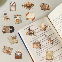 50pcs Retro Cafe Cartoon Graffiti Stickers Skateboard Water Bottle Notebook Mobile Phone detail view