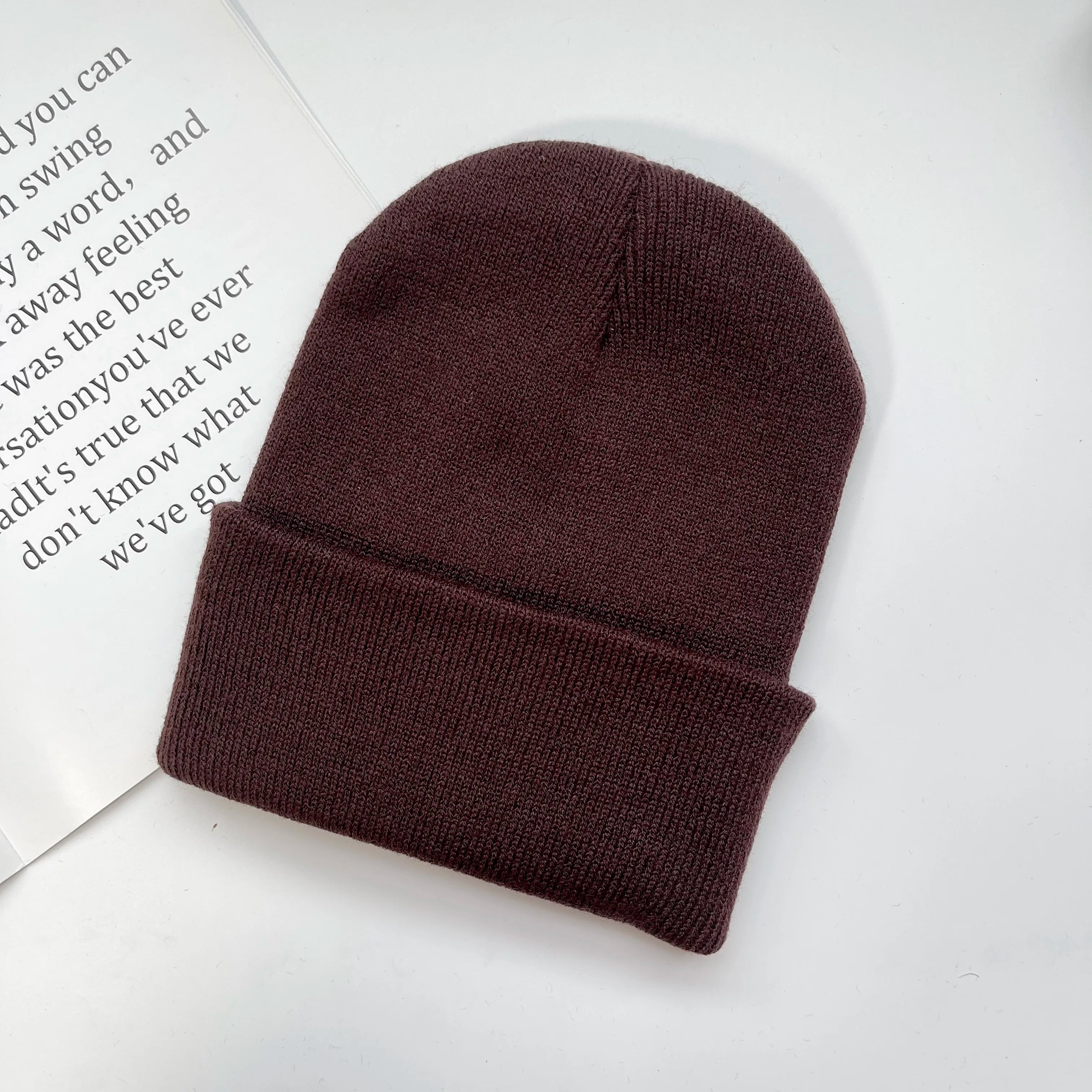 MLFO Colorful Knit Beanie with Ear Flaps | Unisex Winter Hat close-up view