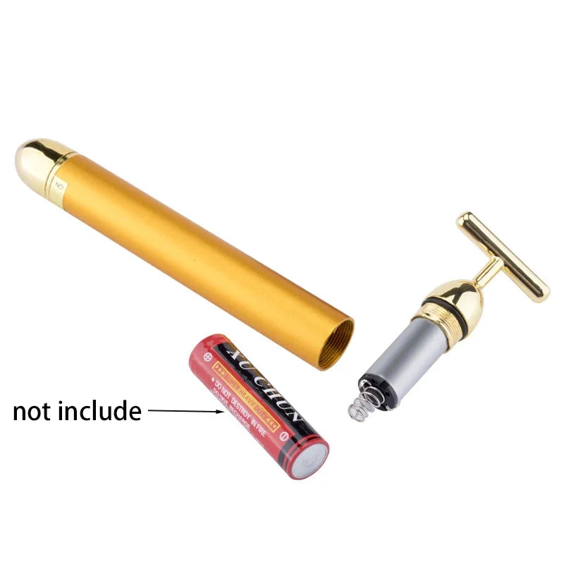 24k Gold Face Lift Roller | Vibration Slimming Facial Massager lifestyle view