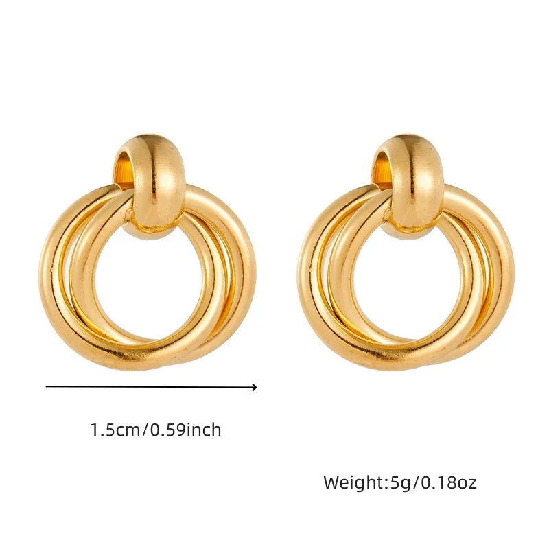 316L Stainless Steel Pearl Round Stud Earrings for Women detail view