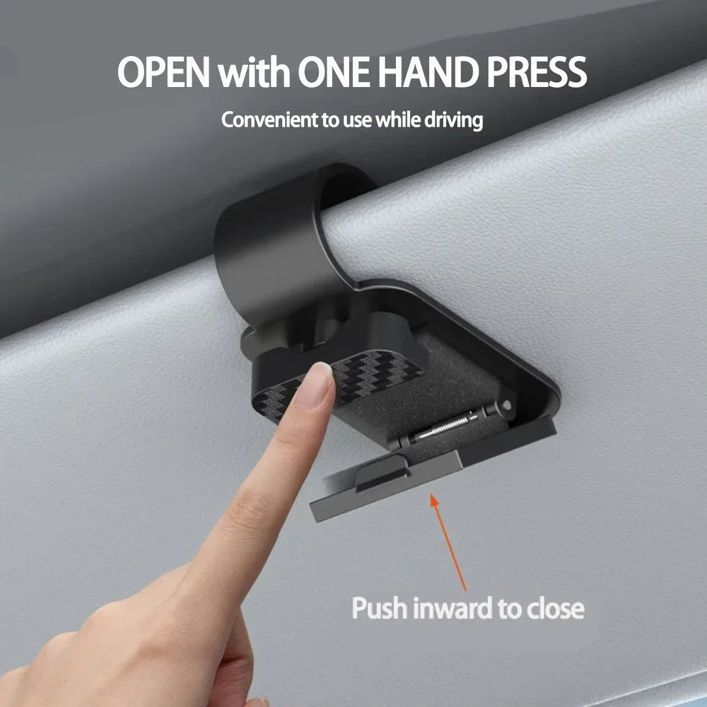 Sun Visor Sunglasses Clip Holder Eyeglasses Hanger Car Organizer detail view