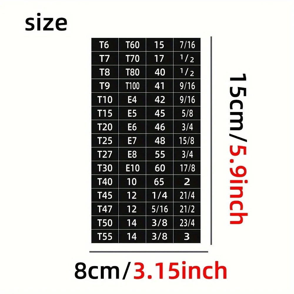 60pcs Mechanical Drive Socket Label Stickers | Quick and Easy Reminder Toolbox Decals lifestyle view