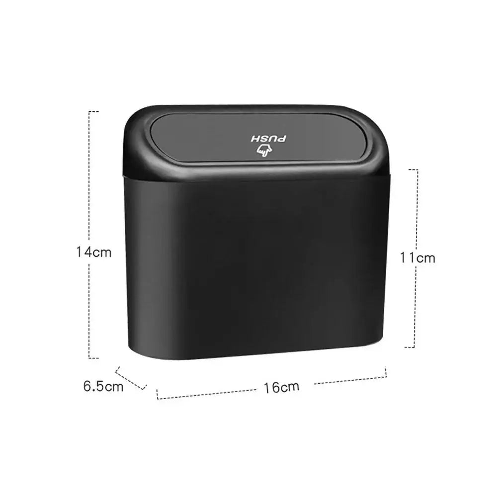 Car Trash Can With Lid | Leak-Proof Mini Car Organizer for Auto Office Home additional angle