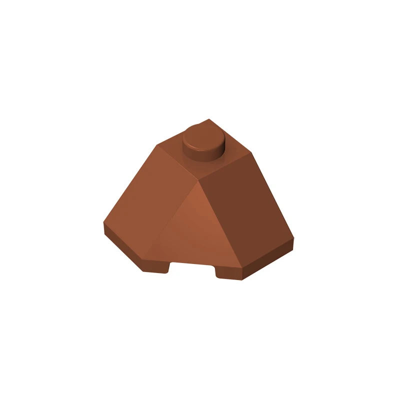 ROOF TILE 2x2x1 45 Degree Bottom | Compatible Building Block for Creative DIY close-up view