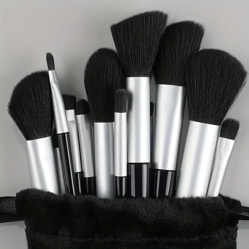 13-Piece Makeup Brush Set | Complete Eye Shadow, Concealer & Powder Brush Kit additional angle