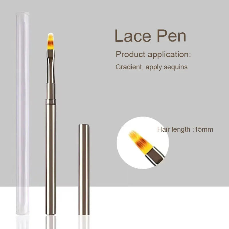 Nails Art Liner Brushes Striping Drawing Elongated Lines Painting 6/9/12/15/18mm Nail alternate view