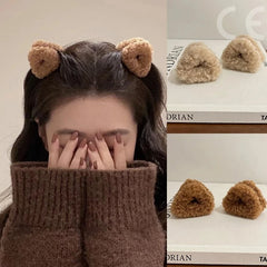 Ears Shape Hair Clips Women Sweet Beige Duck Beak Clip Hairpin Girls Headwear Hair