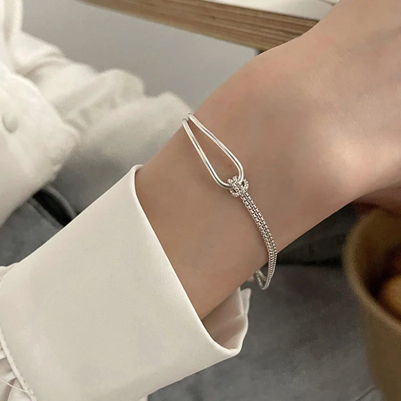 S925 Silver Geometric Collage Bracelet