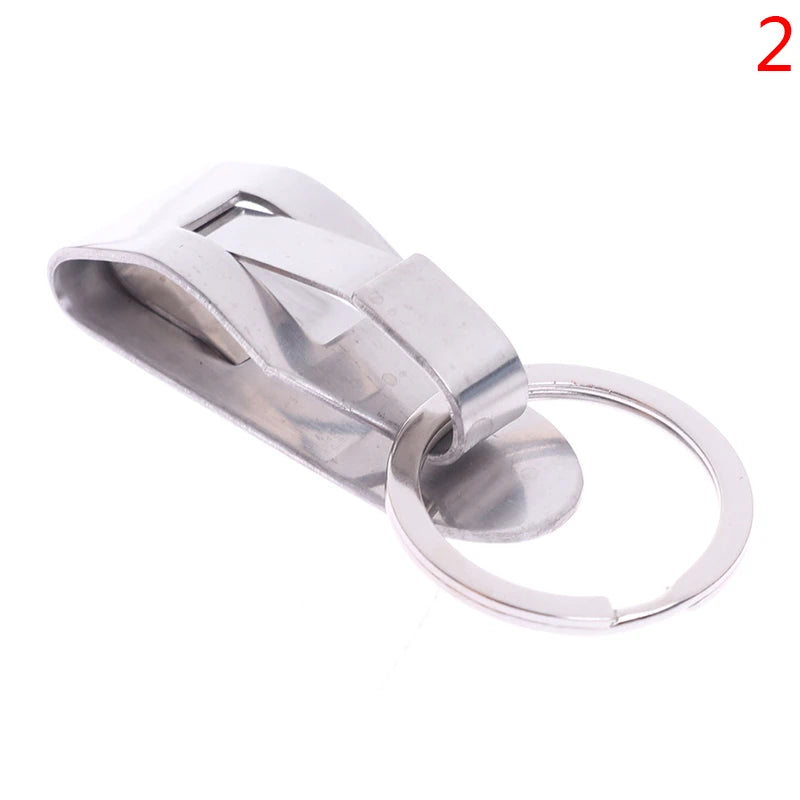 Stainless Steel Quick Release Keychain Belt Clip Key Snap Holder Ring Buckle