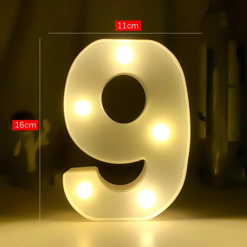 Creative Luminous Letter Night Light | Battery-Powered LED Decor for Parties additional angle