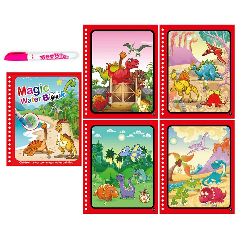 Children Early Education Toys Magical Book with Pen Water Drawing Montessori Toys Gif alternate view