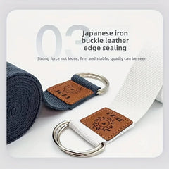 Yoga Stretching Strap with Metal Rings | Fitness and Flexibility Aid alternate view
